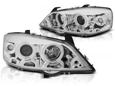Scheinwerfer CCFL Angel Eyes für Opel Astra G Bj. 98-05 Chrom